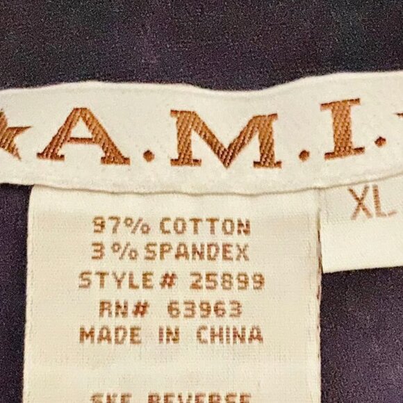 AMI cotton navy blue jacket with grommets XL EUC - Picture 4 of 7